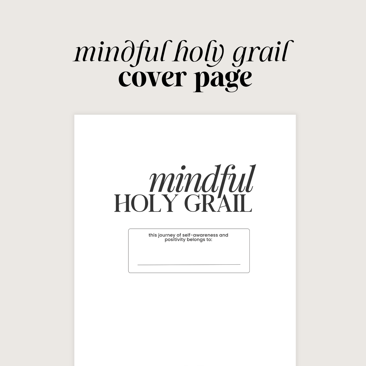 Linen Mindful Holy Grail