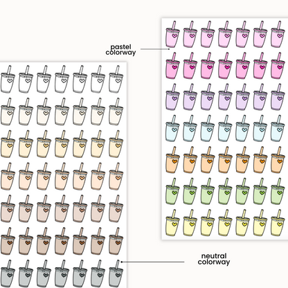 Iced Drink Sticker Sheet