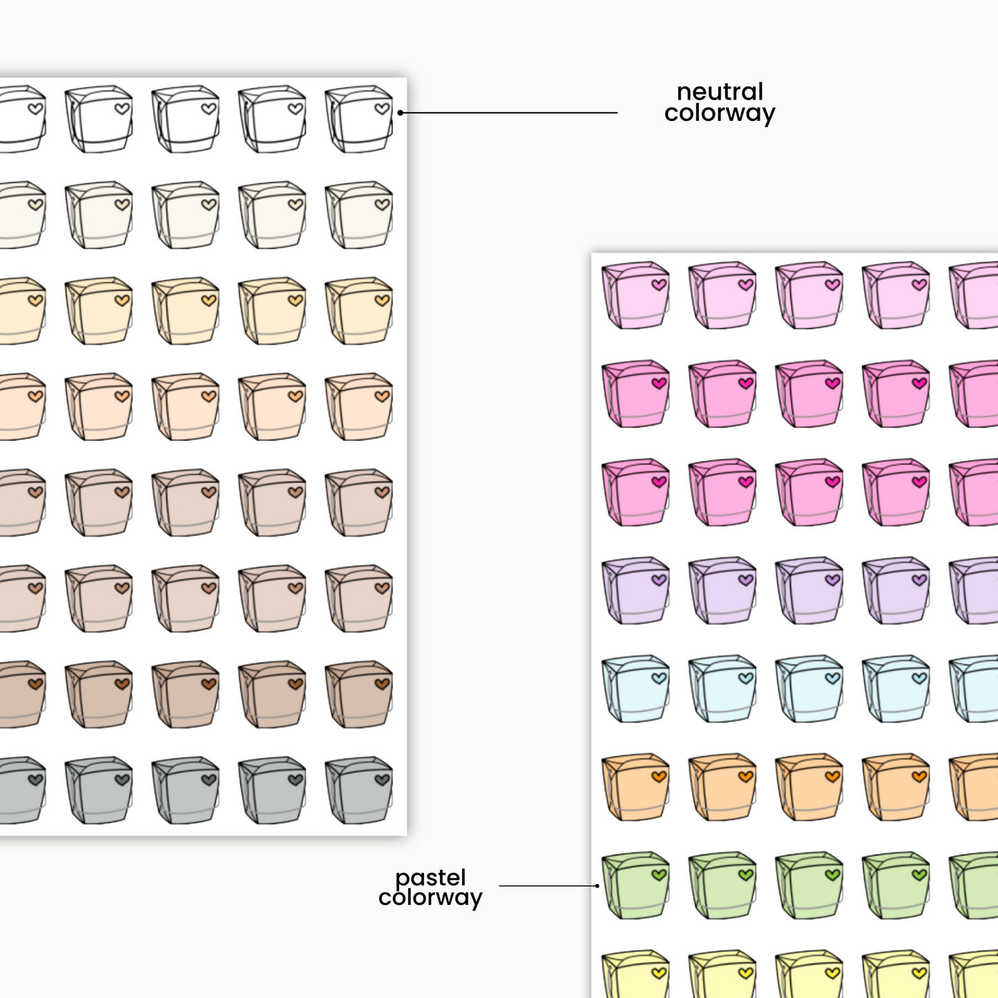 Takeout Sticker Sheet