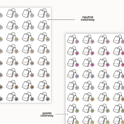 Tea Bags Sticker Sheet